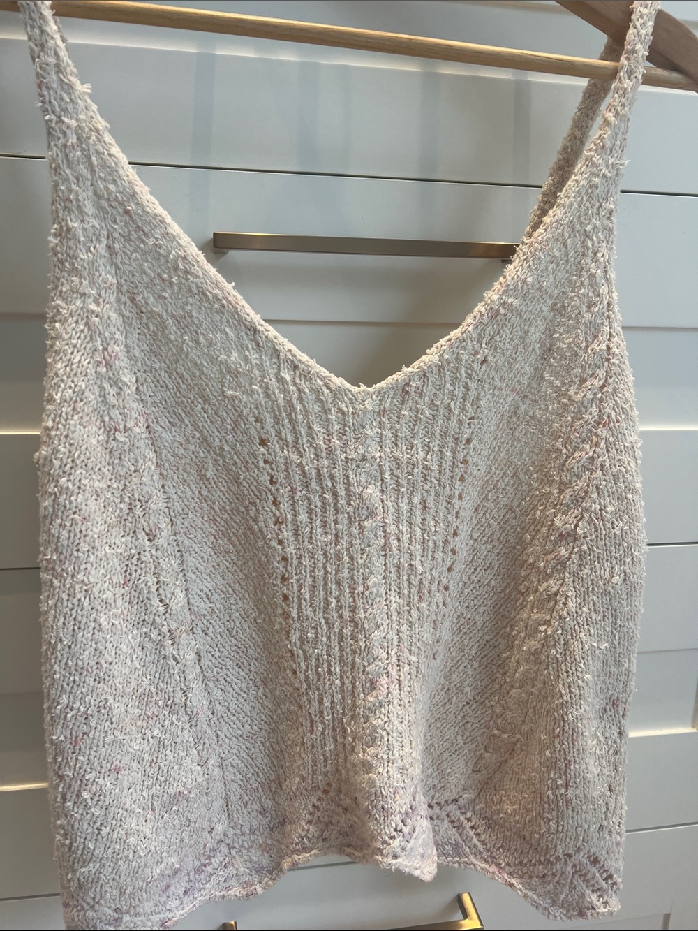 Anthropologie Beige Knit Lace-Trim Camisole - Picture 3 of 5